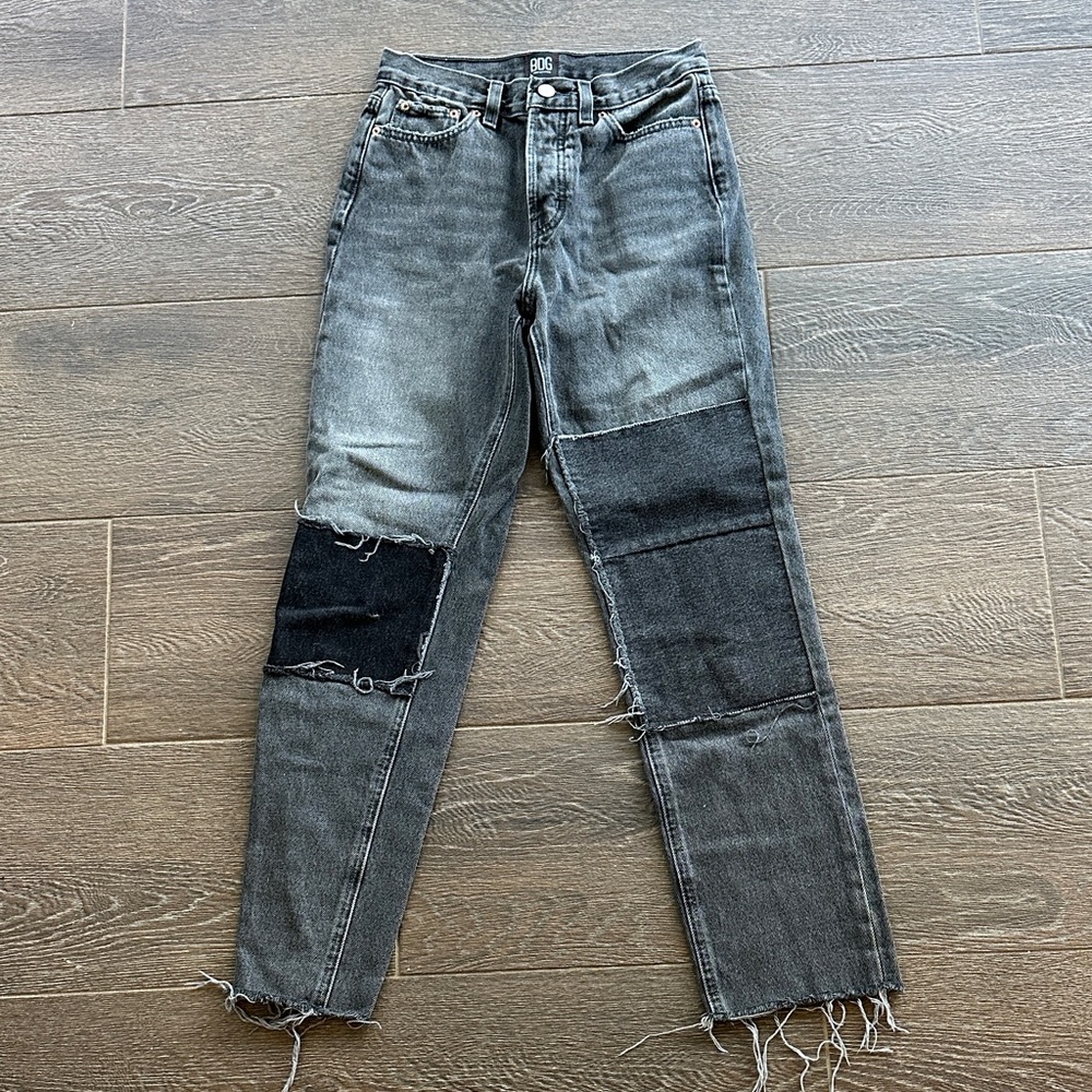 Bdg Urban Outfitters Black Patch Patchwork Slim S… - image 1
